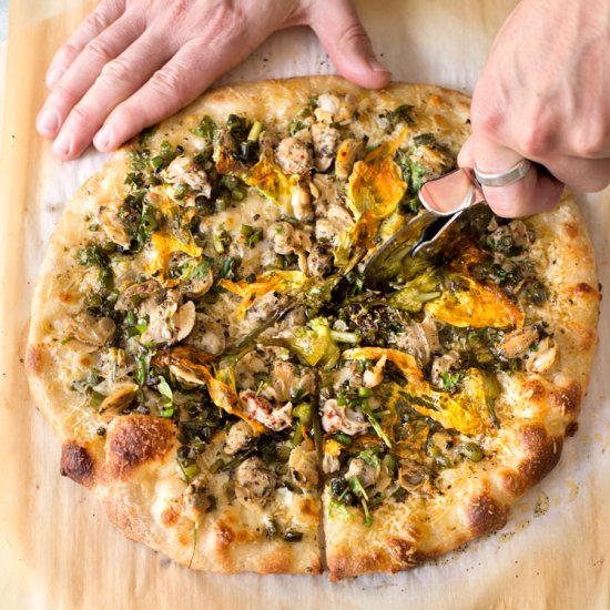 50 Clam [Squash Blossom] Pizza