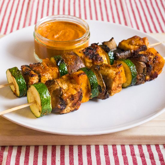 Vegan Butternut Squash Tofu Skewers