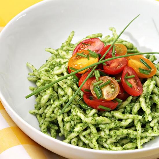 Trofie with Arugula Pesto