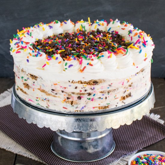 Funfetti Chocolate Chip Cookie Cake