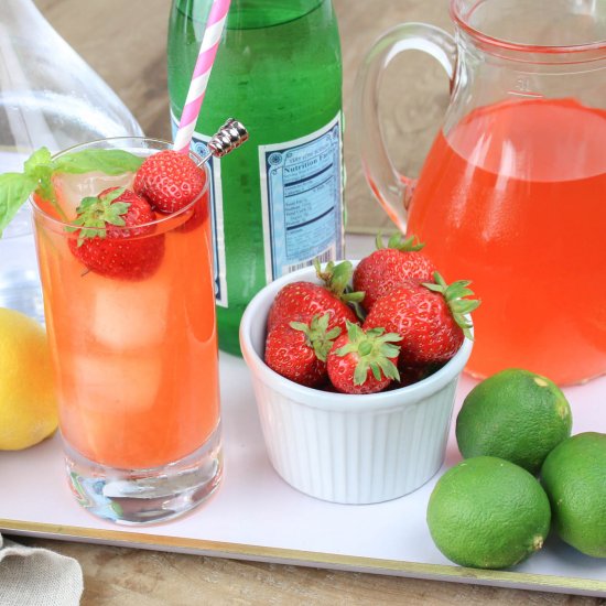 Strawberry Lemon Lime Vodka Fizzy