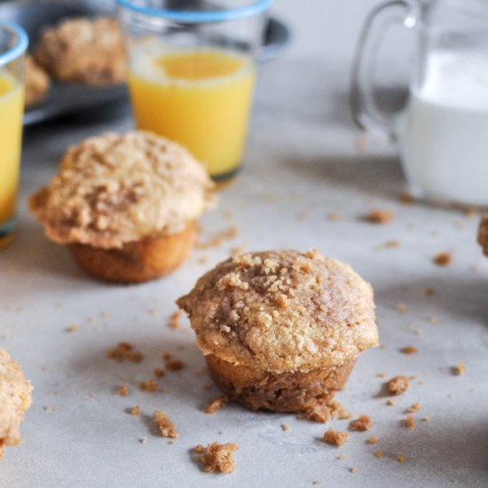 Whole Wheat Coffee Cake Muffins