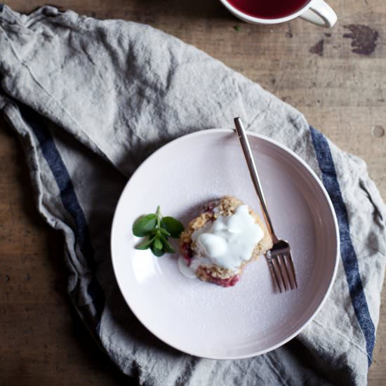 MIXED BERRY CRUMB CAKE