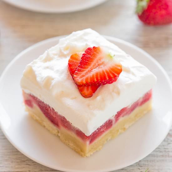 Strawberry Custard Bars