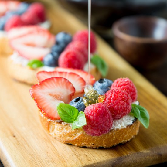 Triple Berry Bruschetta