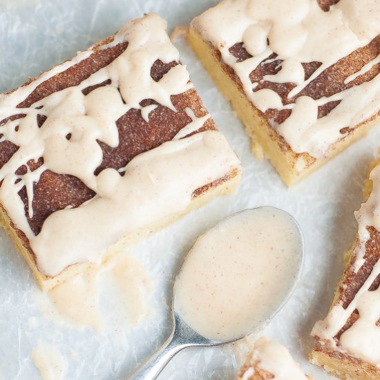 Snickerdoodle Bars Cinnamon Glaze