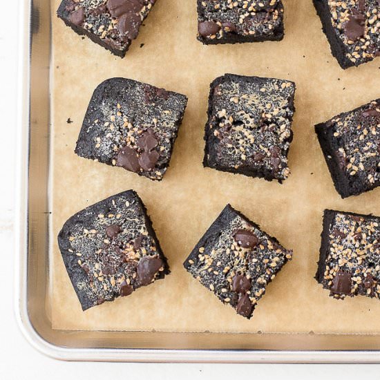 Tahini Dark Chocolate Brownies (df)