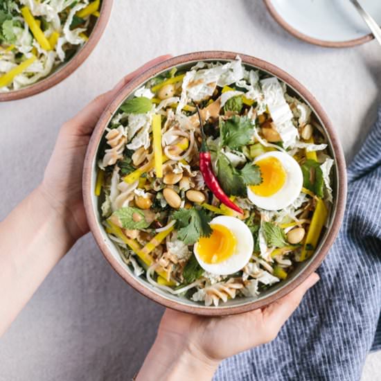 Crunchy Veggie Bowl w/ Warm Peanut Sauce