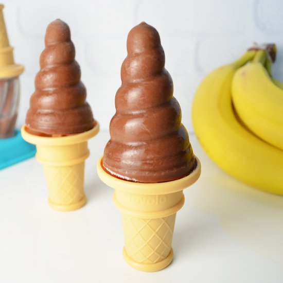 3 Ingredient Chocolate Banana Fudgesicle