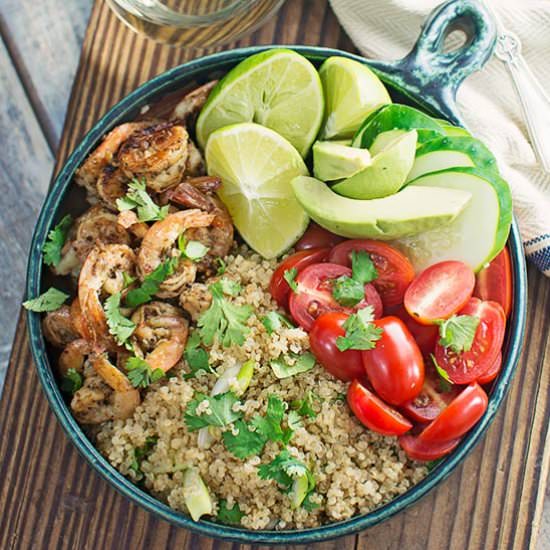 Garlic Lime Shrimp with Quinoa