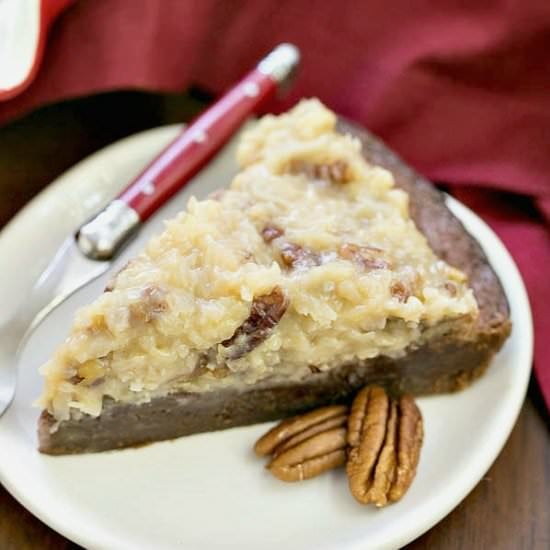 German Chocolate Brownie Pie