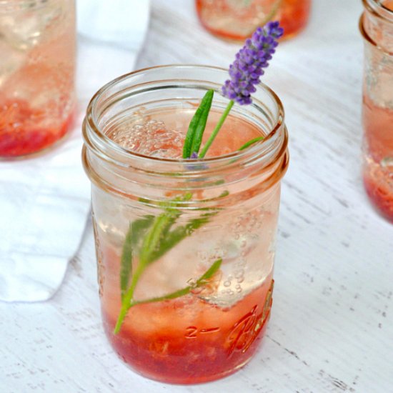 Lavender-Strawberry Jam Spritzer