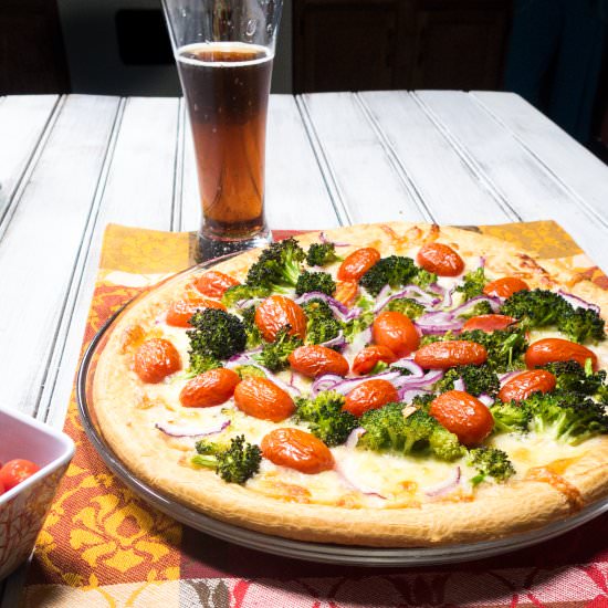 Smoky Broccoli Cheese Pizza