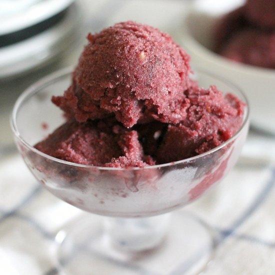 Peach Blackberry Sorbet