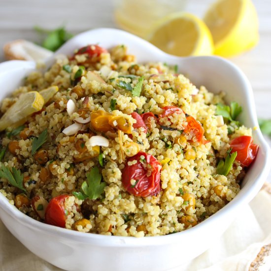 Turmeric Chickpea and Quinoa Salad