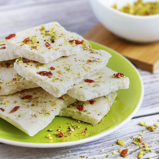 Coconut Bark With Pistachios