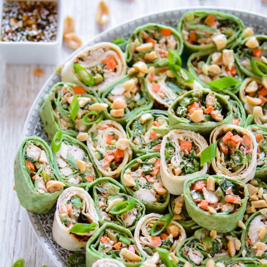 Thai Peanut Chicken Wraps