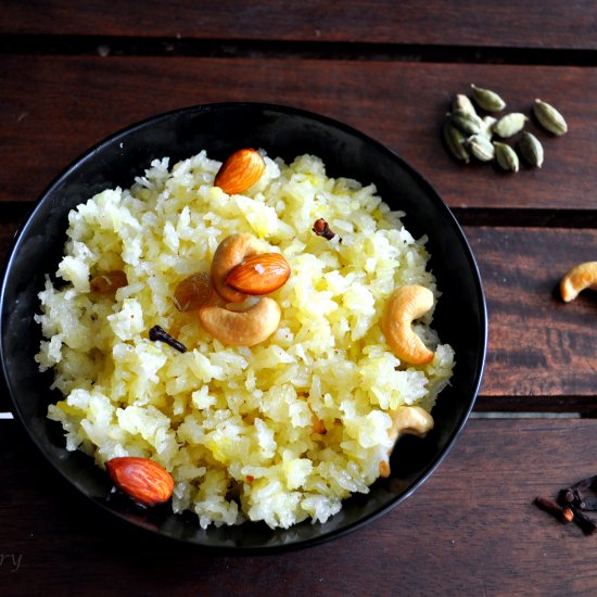 Narali Bhaat – sweet coconut rice