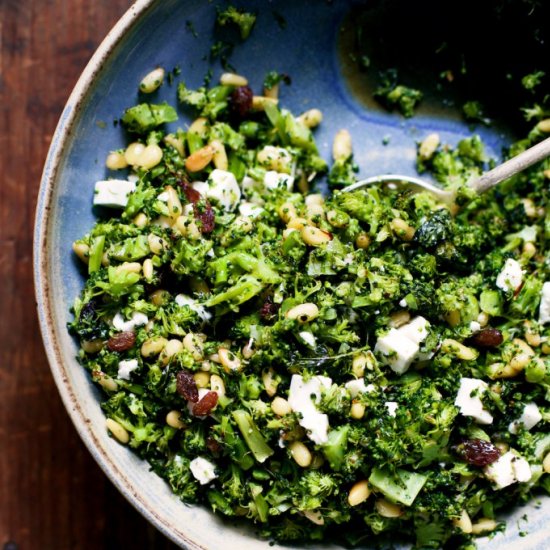 Roasted Broccoli Salad with Feta