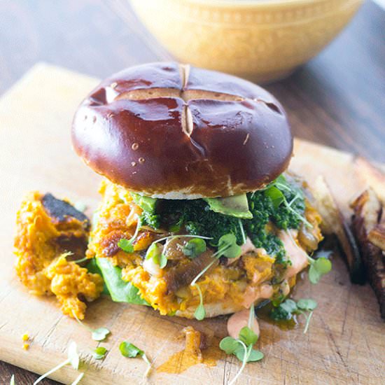 Vegan Spicy Chickpea Burger