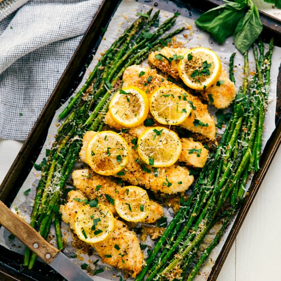 One Pan Lemon Parmesan Chicken