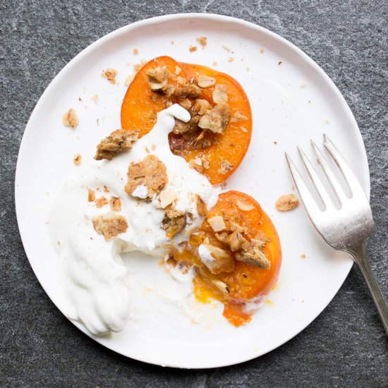 Roasted Apricots with Granola