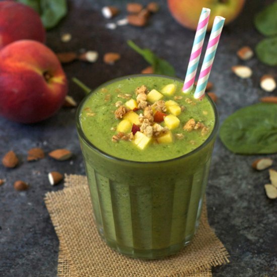 Almond Peach Green Smoothie