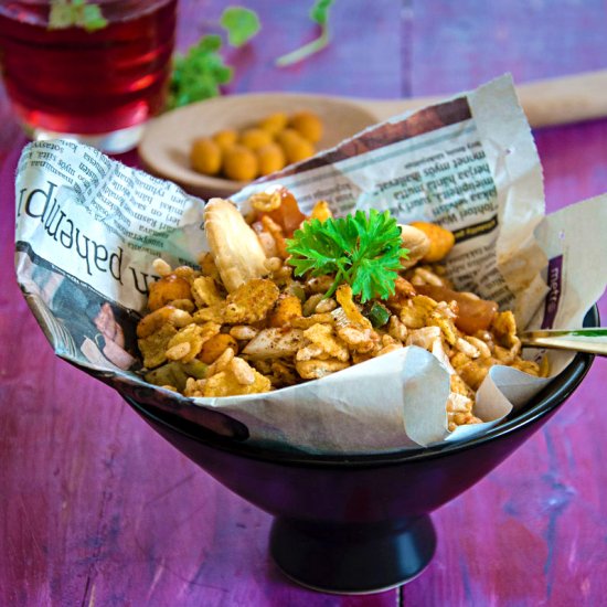 Rice Krispie Cornflakes Bhel