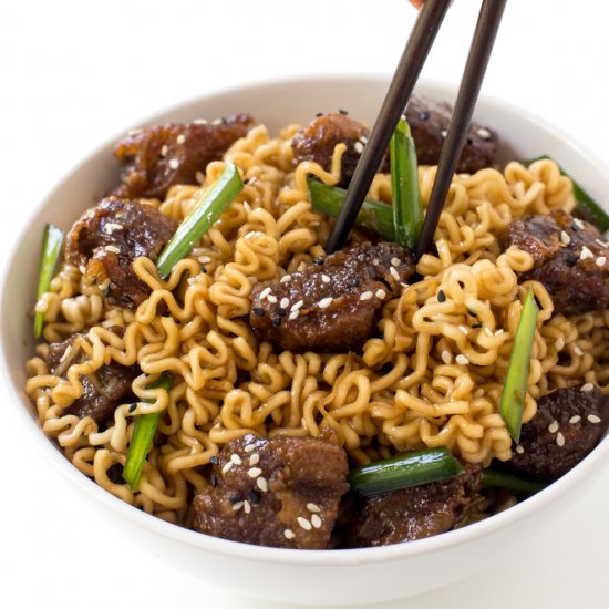 Mongolian Beef Ramen