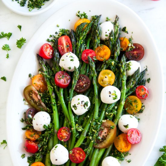 Asparagus Caprese Salad