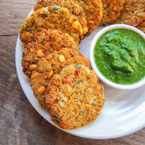 Baked Fava Bean Fritters