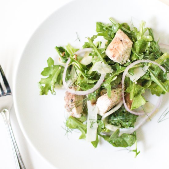 Arugula-Fennel Salad with Bahārāt Chicken