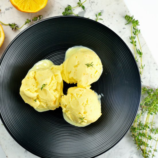 Meyer Lemon & Thyme Ice Cream