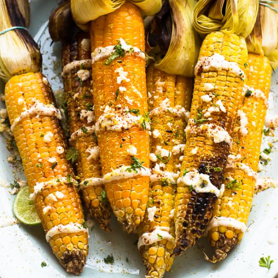 Grilled Mexican Street Corn