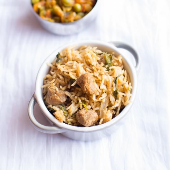 soya chunks biryani