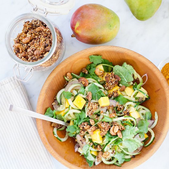 Spiralized Cucumber and Mango Salad