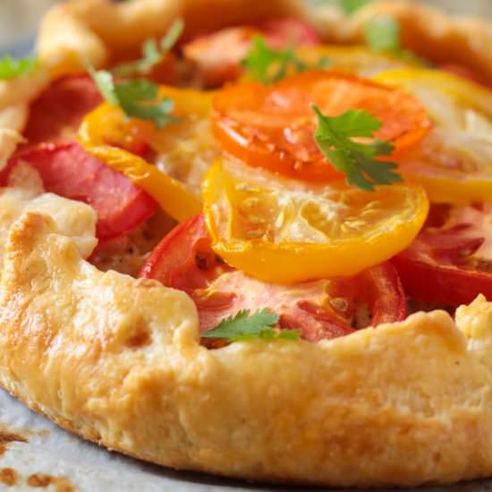 Herbed Chicken & Tomato Galette