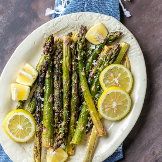 Grilled Lemon Butter Asparagus