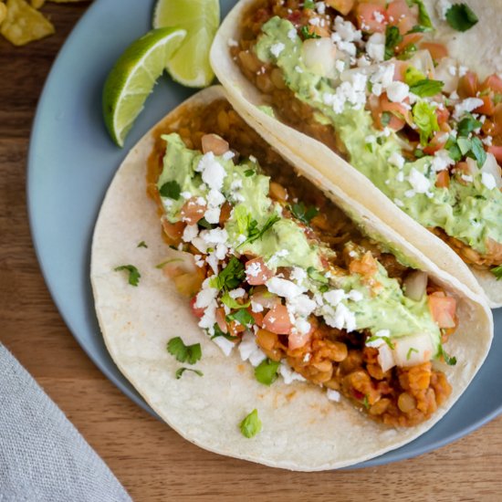 Crock-pot Lentil Tacos