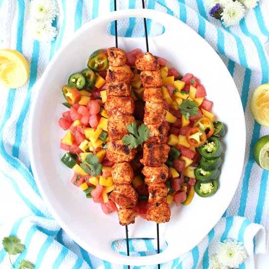 Chile Lime Chicken Kebabs