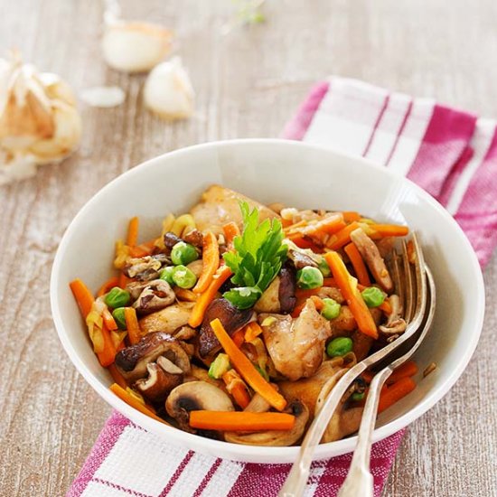 Sauteed Chicken with Mushrooms