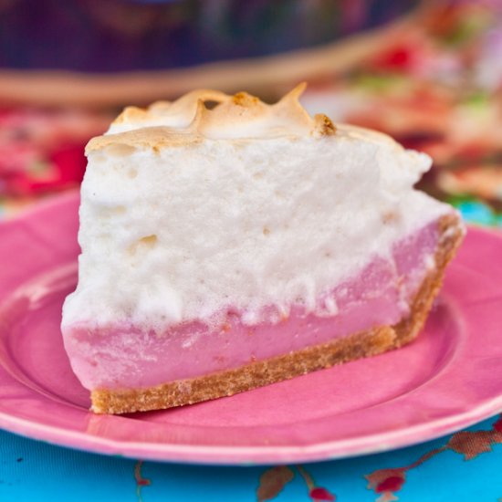 Vegan Pink Lemon Meringue Pie