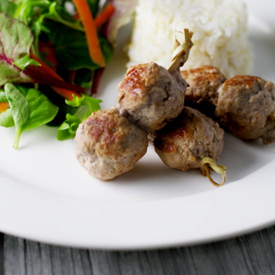 Asian pork meatballs