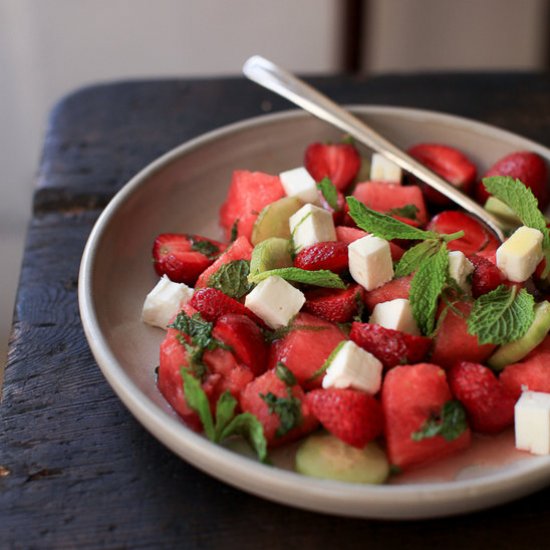 Watermelon and feta salad