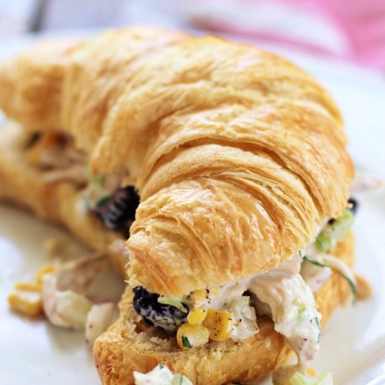 Chicken salad on a croissant