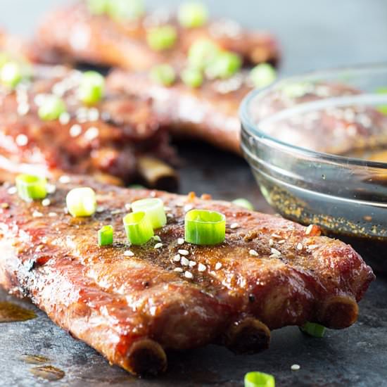 honey soy grilled pork ribs