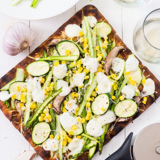 Grilled Asparagus Flatbread