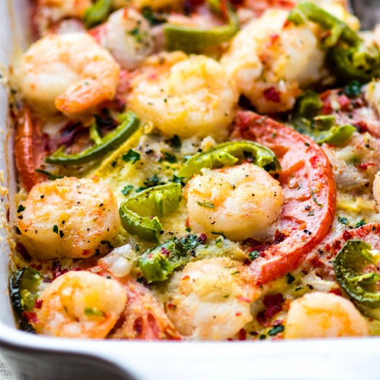 Jalapeño Shrimp Veggie Bake