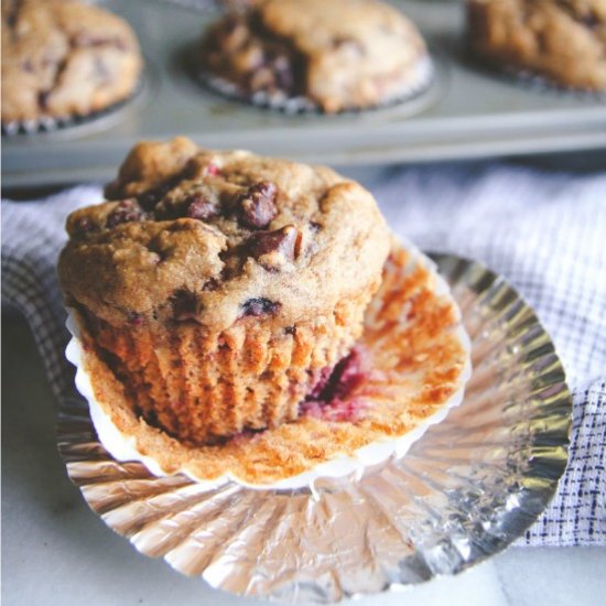 Skinny banana berry muffins