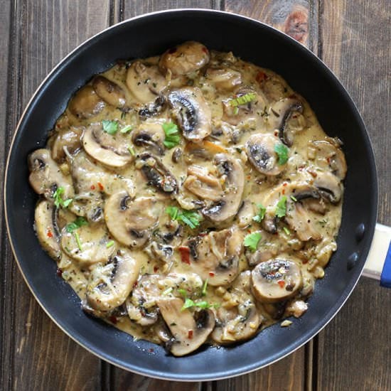 Mushroom In Garlic Cream Sauce